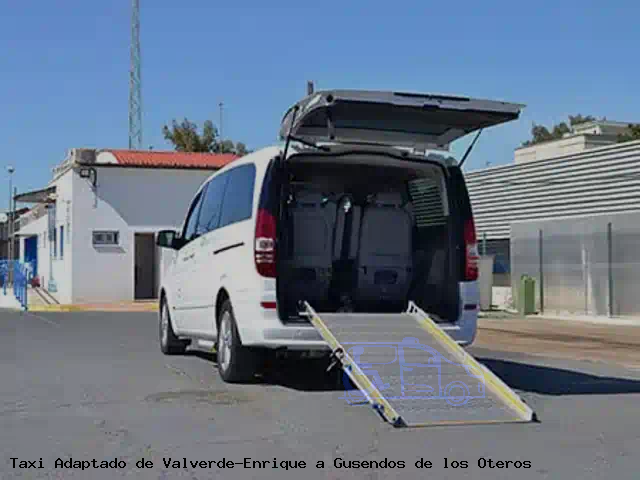 Taxi adaptado de Gusendos de los Oteros a Valverde-Enrique